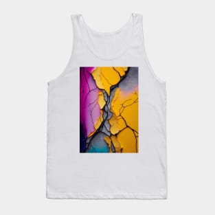 Chaotic Yellow - Abstract Alcohol Ink Resin Art Tank Top